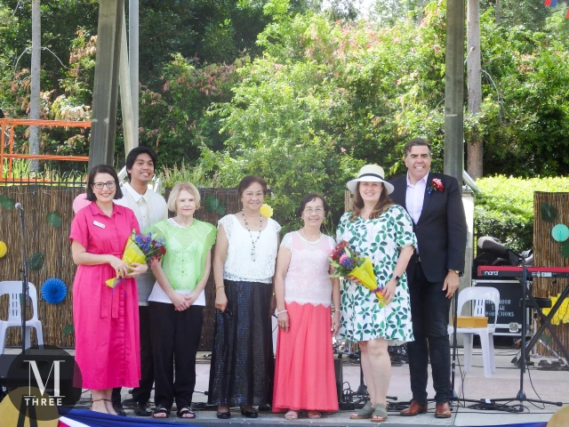 Jozef Erece (co-author of Three Worlds) together with the Mayor Teresa Harding, Member of the Parliament Chariz Mullen and Speaker of the House Milton Dick joined by the Festival advisers-Jennifer Todkill, Violet Van Haas and Eleanor Erece.